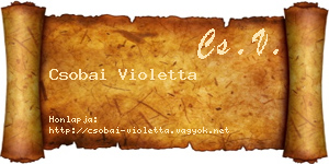 Csobai Violetta névjegykártya